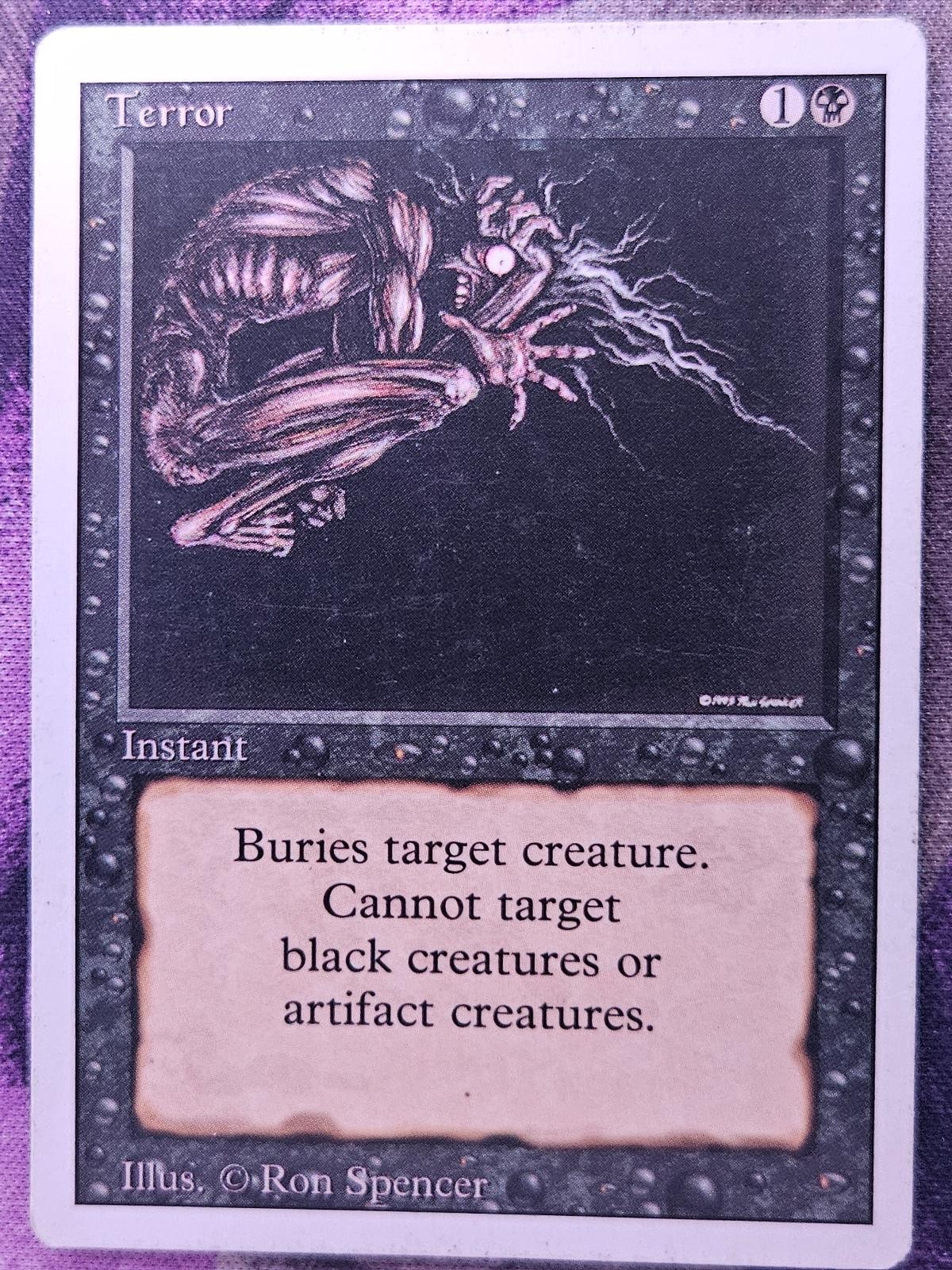Terror Common Revised Edition Magic: The Gathering Moderately Played