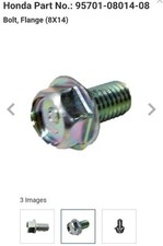 4 Ct - HONDA PART 95701-0801408, FLANGE BOLT 8X14 OEM LAWN MOWER HARDWARE