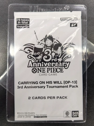 Carrying On His Will 3rd Anniversary Tournament Pack	One Piece Promo Card Sealed