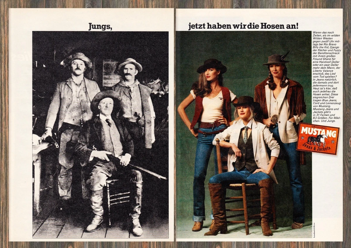 Mustang Jeans - Reklame Werbeanzeige Original-Werbung 1980