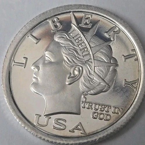 2006 NORFED 5 LIBERTY FIVE UNIT 1/4 Troy Ounce = 7.776 grams SILVER ROUND BU