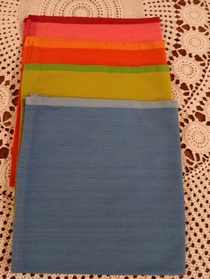 Set of 4 Crate and Barrel Cotton Napkins Mult Twighlight  20'' X 20  Square 