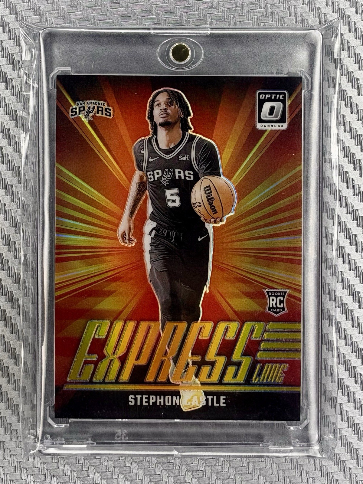 2024-25 Donruss Optic Stephon Castle Express Lane RC Gold /10 Spurs