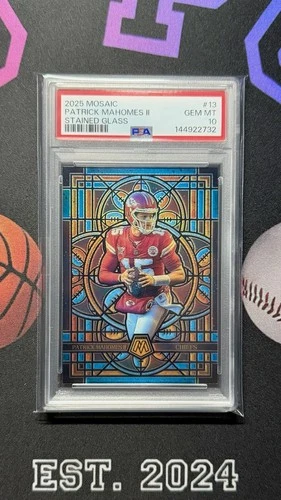 2025 Panini Mosaic - Stained Glass Patrick Mahomes II SG #13 - Case Hit PSA 10💎