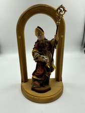 Südtirol Heiliger Eligius/ Nikolaus mit Bogenkonsole zu Aufhängen Figur ca 20 cm