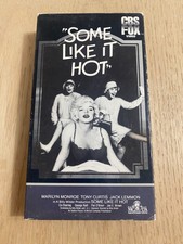 Some Like It Hot VHS 1984 Marilyn Monroe CBS/FOX Release Classic Movie 1959