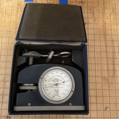 Vintage Antique Ashcroft Hancock Co Inc Stationer's Paper Gauge Tester, Type T