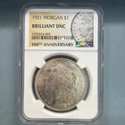 1921 MORGAN DOLLAR NGC BU 100TH ANNIVERSARY (2632590)