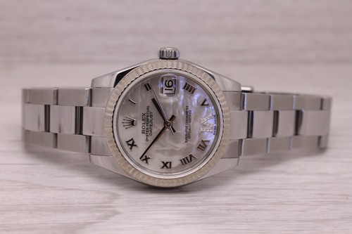 2016 Rolex Datejust 178274 Ladies 18k Steel Watch MOP Diamond Dial Box & Card - Picture 9 of 9