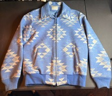Vintage Pendleton Southwestern Wool Jacket USA Blue Native Zip Coat