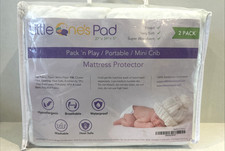 LITTLE ONE'S MATTRESS PROTECTOR PAD 2 PACK for PACK 'N PLAY PORTABLE MINI CRIB