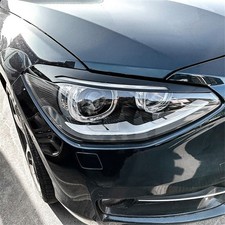 2x For BMW 1 Series F20 F21 Pre LCI 2011-2014 Headlight Eyebrows Trims Black New