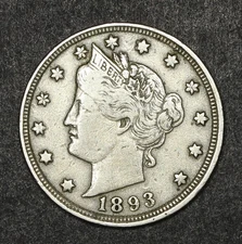 1893 Liberty "V" Nickel ... VF
