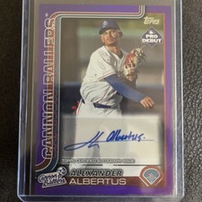2025 Topps Pro Debut #PD-36 Alexander Albertus Base Autographs Purple Foil #/299