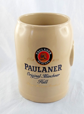Bierkrug Paulaner, Original Münchner Hell, mit Spiegel, 0,5 Liter Inhalt