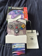 Nintendo 64 N64 Official Controller Clear Purple, Great Condition, Boxed. Atomic