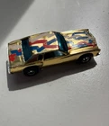 Vintage 1974 Hot Wheels Lowdown Monte Carlo Gold Chrome Lowrider Black Wall HK
