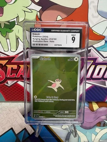 CGC 9 Slakoth 212/191 Illustration Rare - Surging Sparks - Pokemon - SHIPS FAST