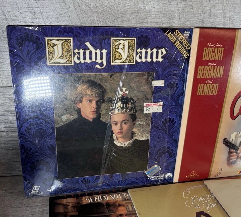 7 Laser Disc 90’s Romance Movies: Lady Jane Casablanca Somewhere In Time Foto 2 de 4