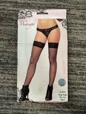 NEW ** Seven Til Midnight ** FISHNET Thigh Highs ** One Size OS ** Lingerie