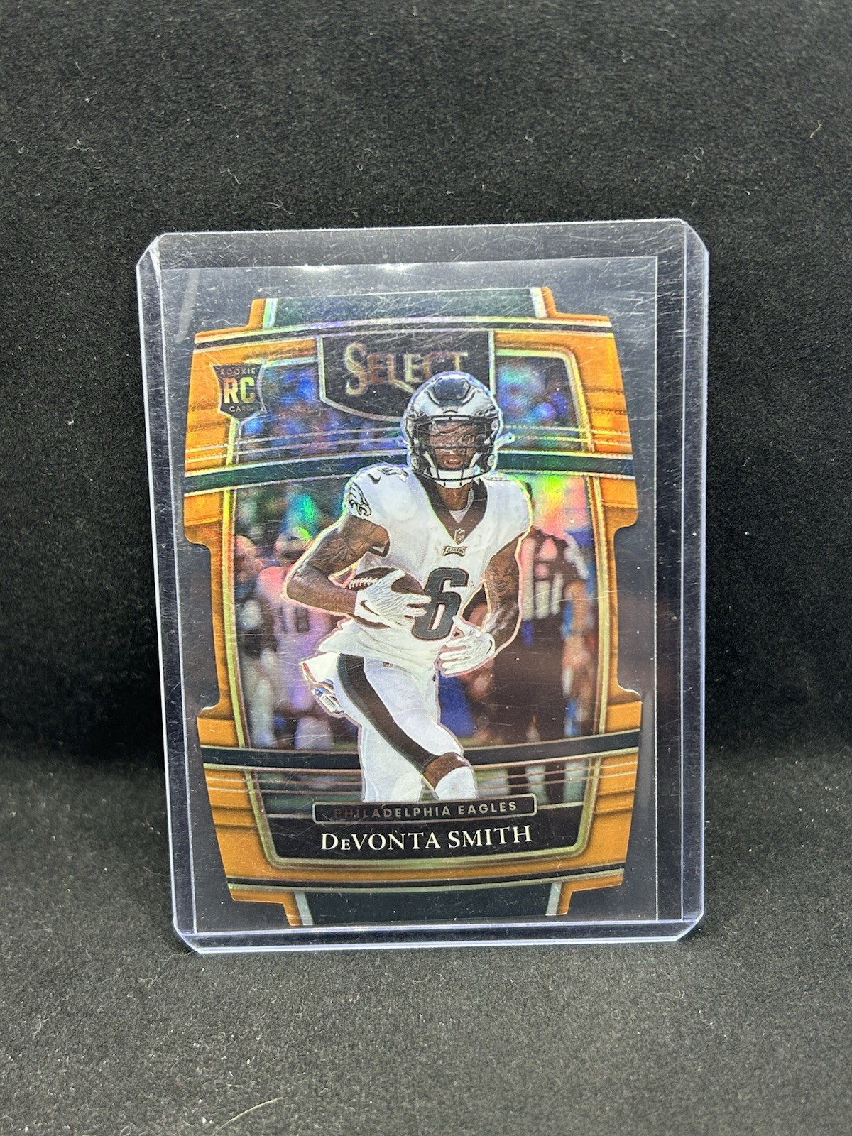 2021 Panini Select - Concourse Orange Prizm Die-Cut #49 Devonta Smith /249 (RC)