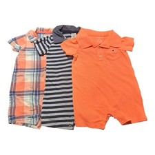   3-Baby Boys Summer Short Sleeve Outfits/Rompers By: Carters Size: 12m  
