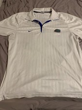 Florida Gators Shirt Polo Mens White XL NCAA Golf Nike Dri Fit