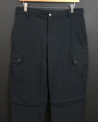 66 North Men's Jadar Detachable Leg Hiking Pants Black Cargo Size L