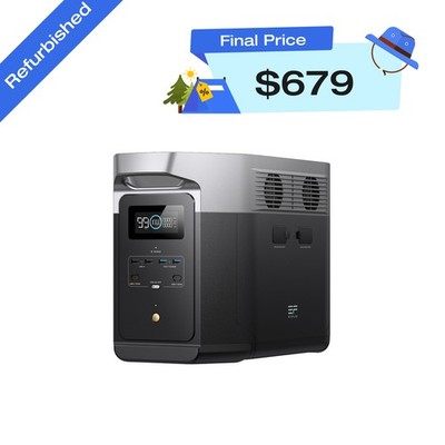 EcoFlow DELTA 2 Max 2048Wh Portable Power Station  LFP, Certified Refurbished