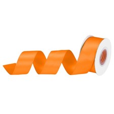 1" 10 Yard Double Faced Solid Satin Ribbon Polyester Fabric Orange