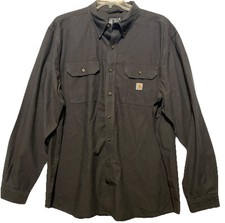 Carhartt Men's Loose Fit Midweight Chambray Long Sleeve Shirt XL Gray