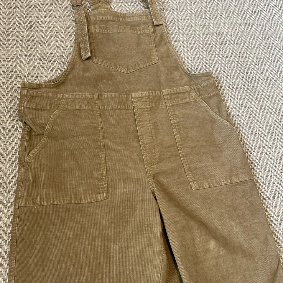 Mono American Eagle Outfitters para mujer talla L tostado pana babero algodón Foto 3 de 4