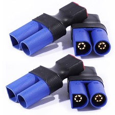 4 Pcs EC5 Male to T-Plug Female Adapter Connector for RC Lipo Battery