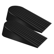 Big Door Stopper 2 Packs, Heavy Duty Wedge Rubber Door Stop Works on All Floo...