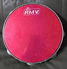 RMV 11" Brazilian Tambourine Single Ply Black Red Percussion Pandeiro Drum
