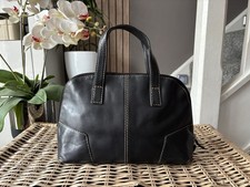 Lakeland Real Black Leather Grab Bag Handbag