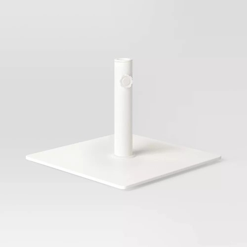 25lbs Steel Square Outdoor Patio Market Umbrella Bases White - Room ...