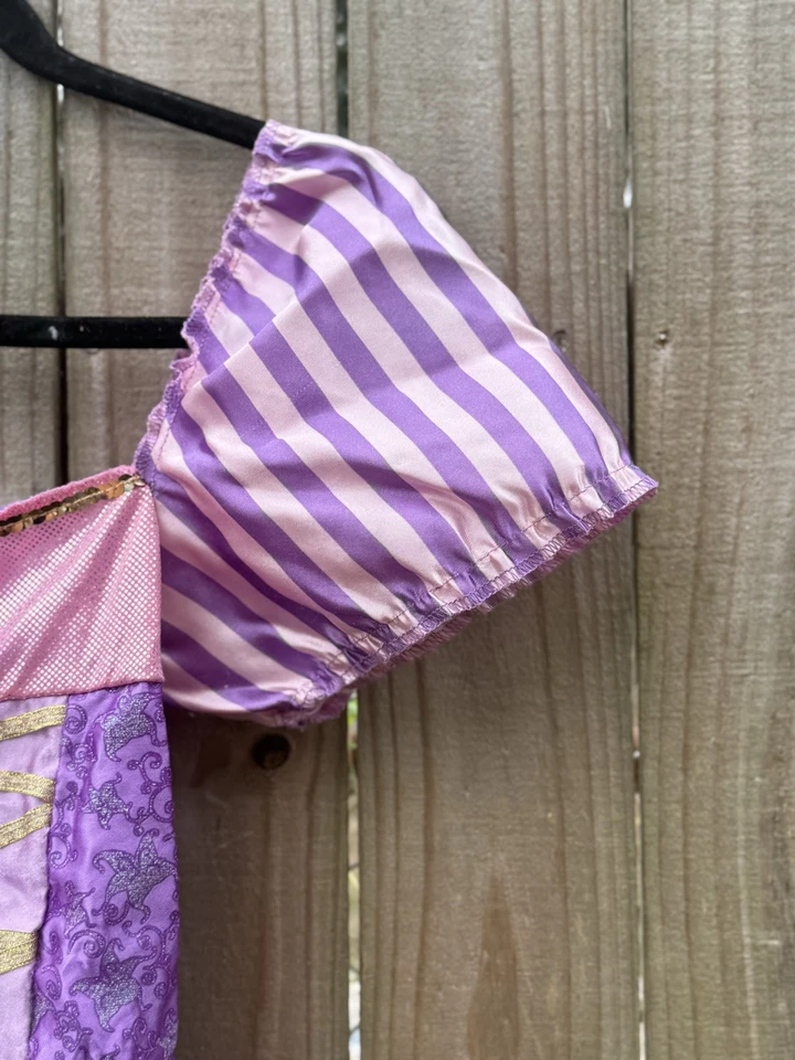 Disney Rapunzel Fantasy Play Costume Dress Girls Size 4 to 6X Purple Halloween - Image 4 of 4