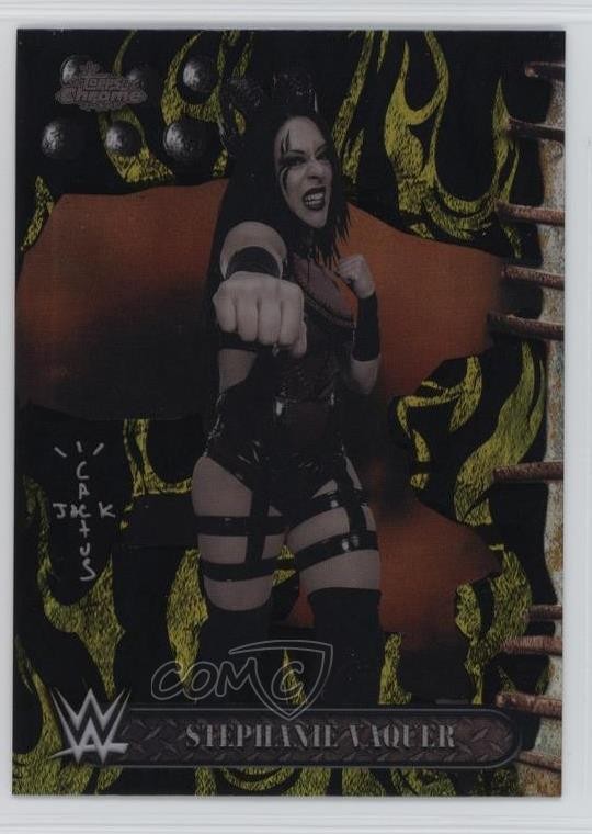 2025 Chrome WWE x Cactus Jack Black & Yellow Refractor Stephanie Vaquer #79 b6y