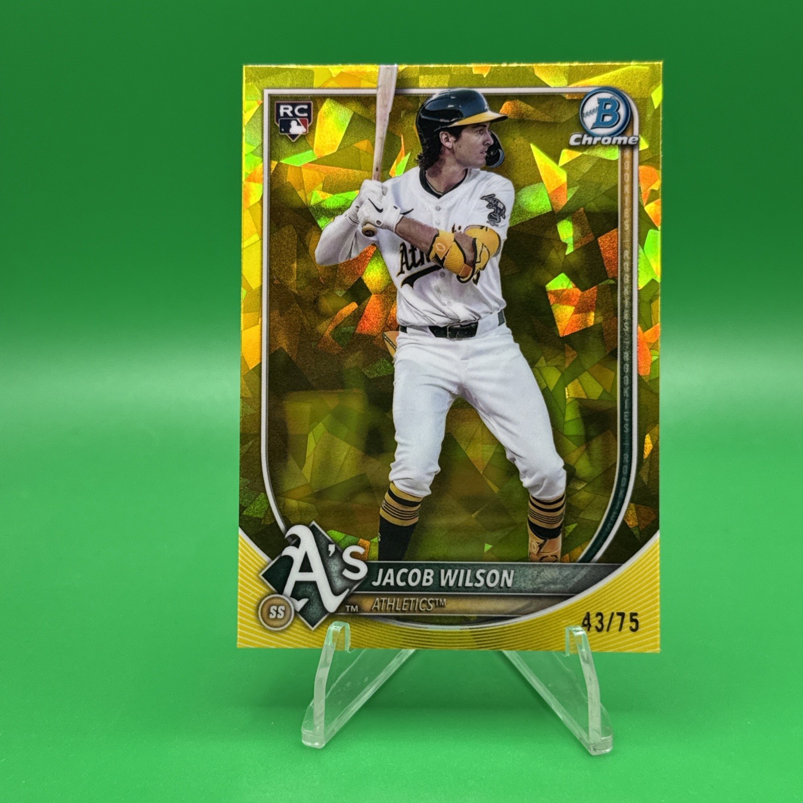 2025 Bowman Chrome Sapphire - Jacob Wilson #1 Yellow /75 (RC)