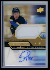 2021-22 Upper Deck Premier Acetate Rookie Auto Patch Gold Scott Perunovich