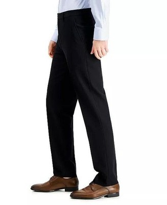 NAUTICA Men's Solid Black Stretch Modern-Fit Pants 40 X 29 NEW E000-ANCHOR