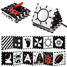 URMYWO Black and White Baby Toys, Tummy Time High Contrast Newborn Medium