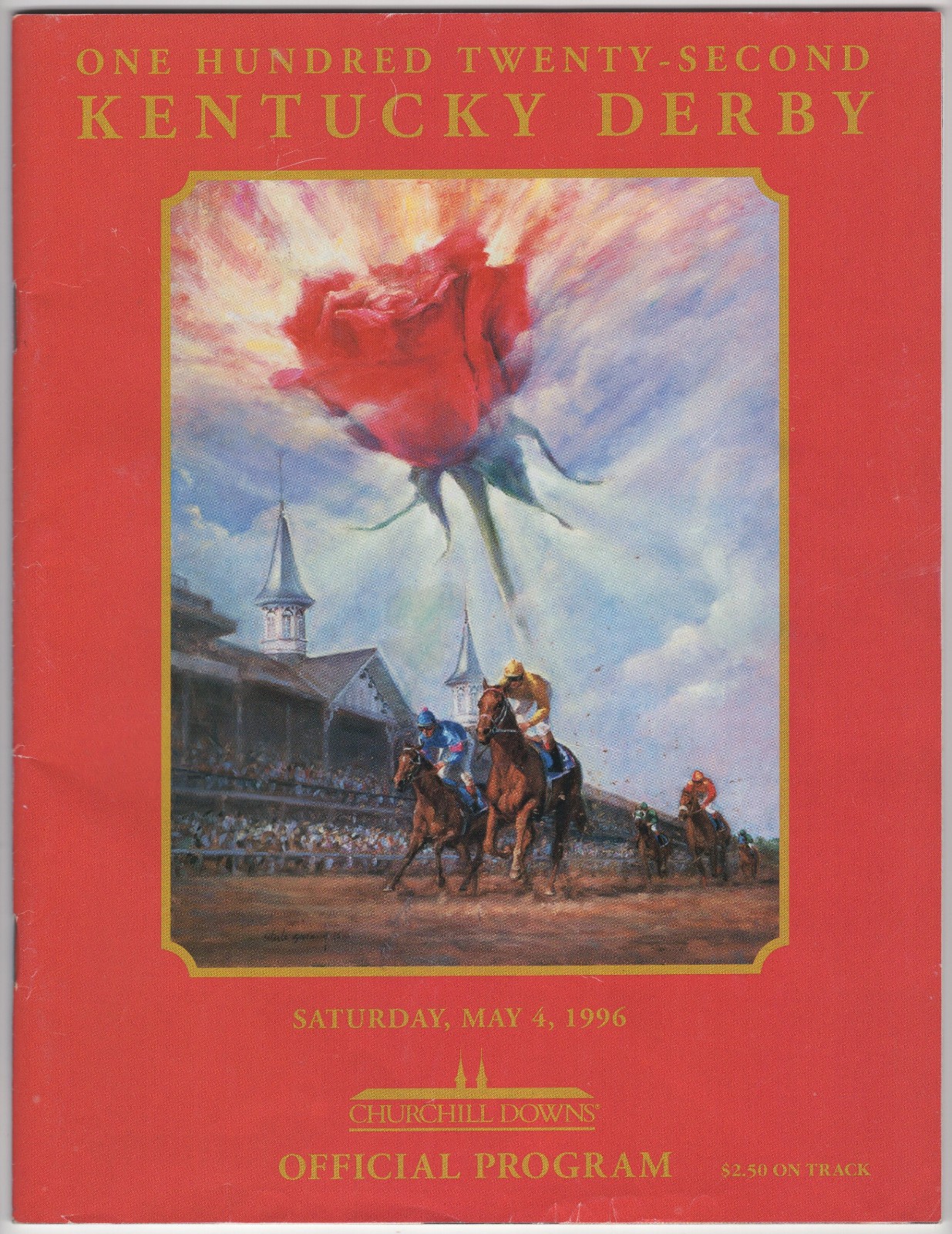 1996 Kentucky Derby Official Program 122nd Churchill Downs May 4 Grindstone vtg