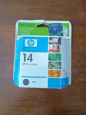 HP 14 Black Ink Cartridge C5011DN, Sealed Exp. 6/2007 