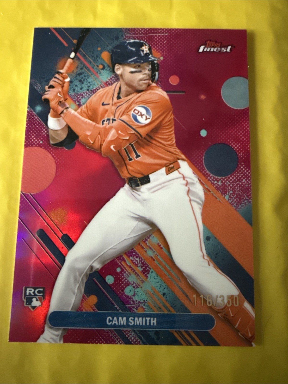 2025 Topps Finest-#54 Cam Smith Common Magenta Refractor /350 Rookie RC
