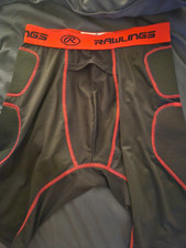 Jock Rawlings Men’s Size Large Black Red Padded Compression Sliding Shorts