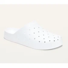Old Navy Women's White Perforated Clog Shoes Size 10