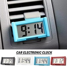 Mini LCD Screen Digital Clock Self-Adhesive Interior Car Auto Desk Dashboard
