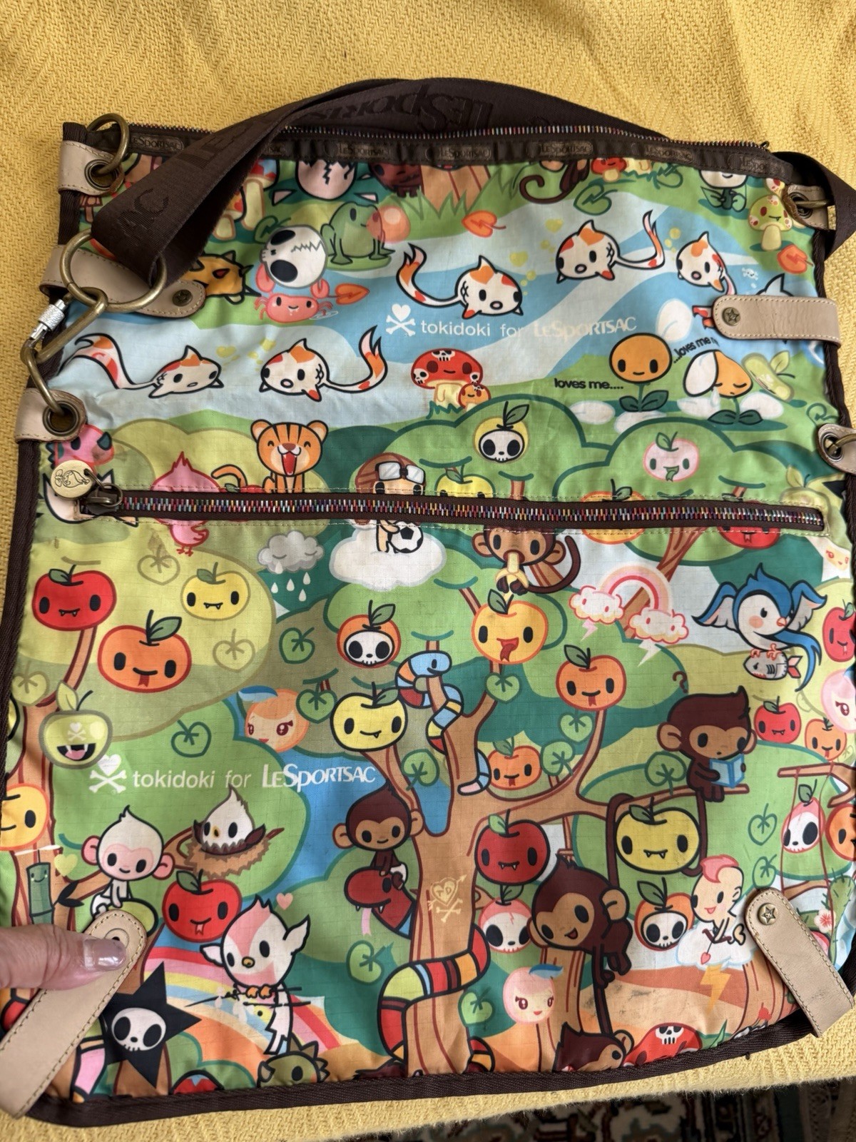 tokidoki for LeSportsac Multicolor Cartoon Print Zip crossbody Bag image 10